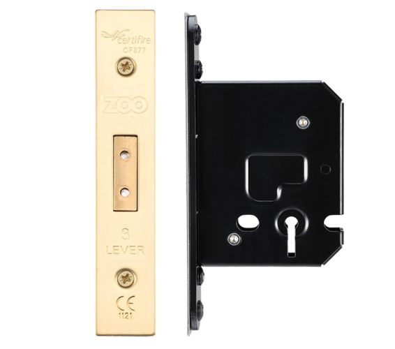3 Lever Dead Lock (67.5mm OR 79.5mm), PVD Stainless Brass