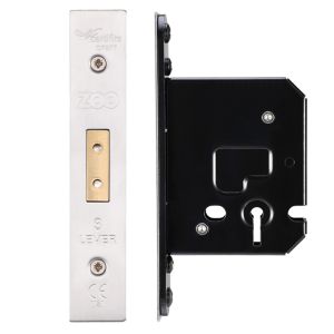 3 Lever Dead Lock (67.5mm OR 79.5mm), Satin Stainless Steel