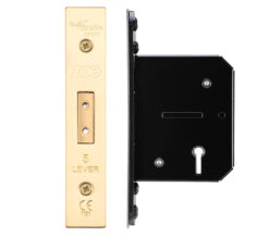 5 Lever Dead Lock (67.5mm OR 79.5mm), PVD Stainless Brass