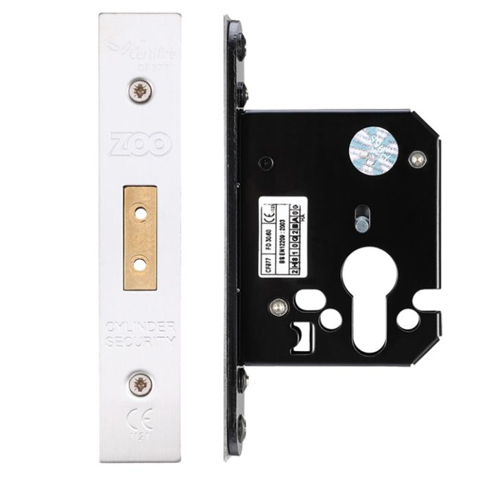 Euro Dead Lock (67.5mm OR 79.5mm), Satin Stainless Steel