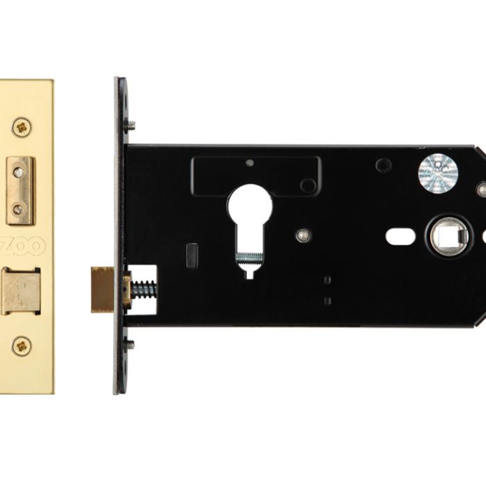 Euro Horizontal Lock (152mm), PVD Stainless Brass