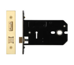 3 Lever Horizontal Lock (127mm OR 152mm), PVD Stainless Brass
