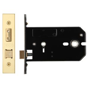 Horizontal Bathroom Lock (127mm OR 152mm), PVD Stainless Brass