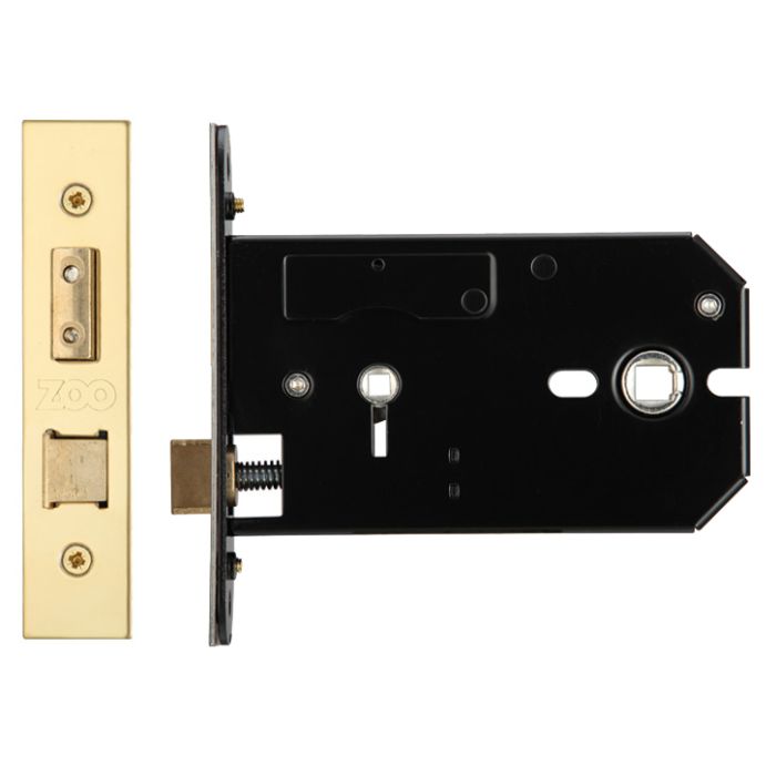Horizontal Bathroom Lock (127mm OR 152mm), PVD Stainless Brass