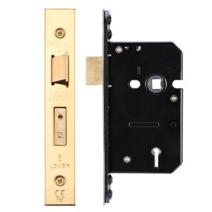 3 Lever Sash Lock (67.5mm OR 79.5mm), PVD Stainless Brass