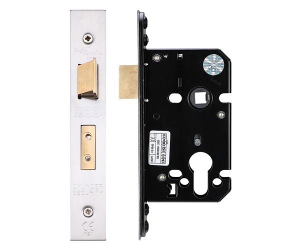 Euro Sash Lock (67.5mm OR 79.5mm), Satin Stainless Steel