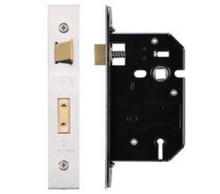 3 Lever UK Replacement Sash Lock (65.5mm OR 78mm), Satin Stainless Steel