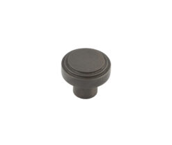 Frelan Hardware Hoxton Cropley Stepped Cupboard Door Knob (30mm), Dark Bronze - HOX1030DB