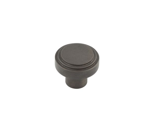 Frelan Hardware Hoxton Cropley Stepped Cupboard Door Knob (30mm), Dark Bronze – HOX1030DB