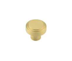 Frelan Hardware Hoxton Cropley Stepped Cupboard Door Knob (30mm), Satin Brass - HOX1030SB