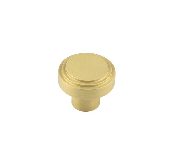 Frelan Hardware Hoxton Cropley Stepped Cupboard Door Knob (30mm), Satin Brass – HOX1030SB
