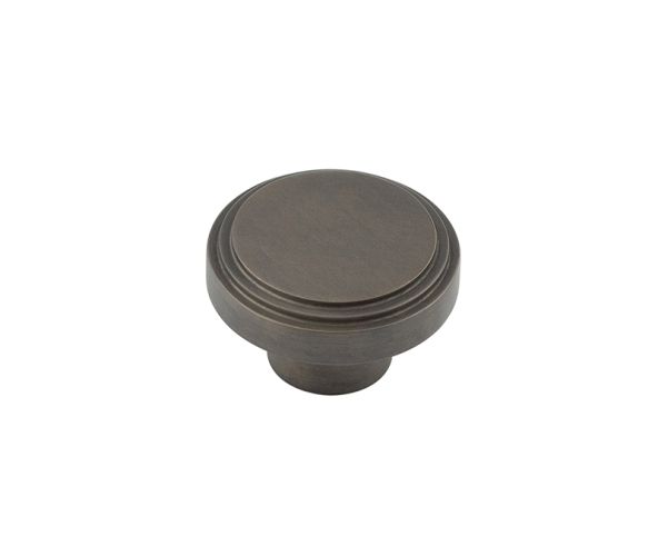Frelan Hardware Hoxton Cropley Stepped Cupboard Door Knob (40mm), Dark Bronze – HOX10400DB