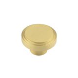 Frelan Hardware Hoxton Cropley Stepped Cupboard Door Knob (40mm), Satin Brass - HOX1040SB