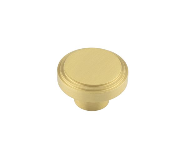 Frelan Hardware Hoxton Cropley Stepped Cupboard Door Knob (40mm), Satin Brass – HOX1040SB