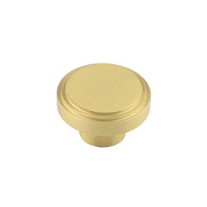Frelan Hardware Hoxton Cropley Stepped Cupboard Door Knob (40mm), Satin Brass – HOX1040SB