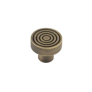 Frelan Hardware Hoxton Murray Reeded Cupboard Door Knob (30mm), Antique Brass – HOX1130AB