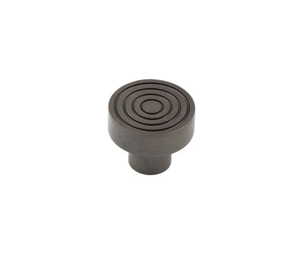 Frelan Hardware Hoxton Murray Reeded Cupboard Door Knob (30mm), Dark Bronze – HOX1130DB