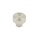 Frelan Hardware Hoxton Murray Reeded Cupboard Door Knob (30mm), Polished Nickel - HOX1130PN
