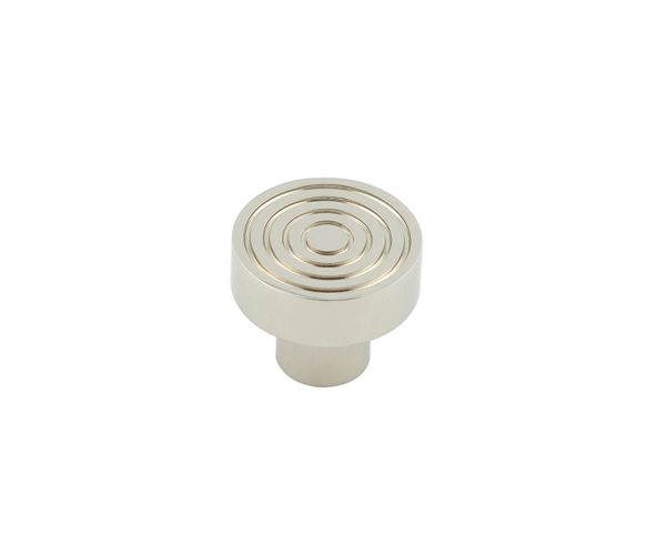 Frelan Hardware Hoxton Murray Reeded Cupboard Door Knob (30mm), Polished Nickel – HOX1130PN