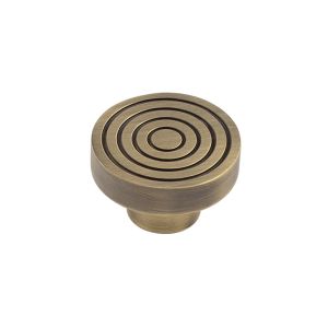 Frelan Hardware Hoxton Murray Reeded Cupboard Door Knob (40mm), Antique Brass – HOX1140AB
