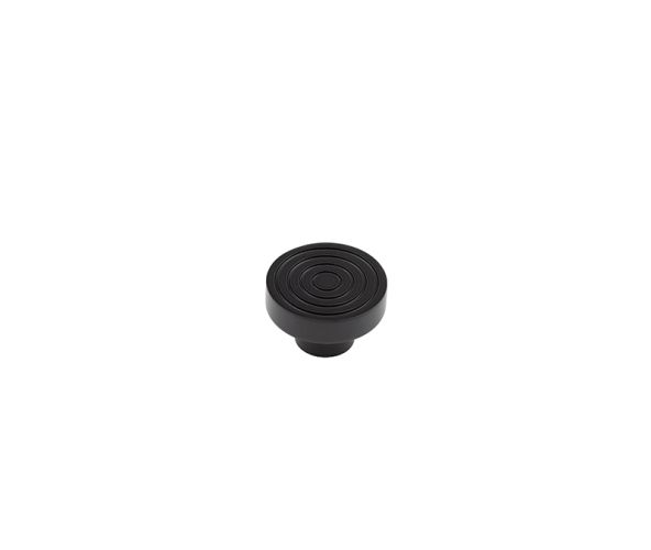 Frelan Hardware Hoxton Murray Reeded Cupboard Door Knob (40mm), Matt Black – HOX1140MB
