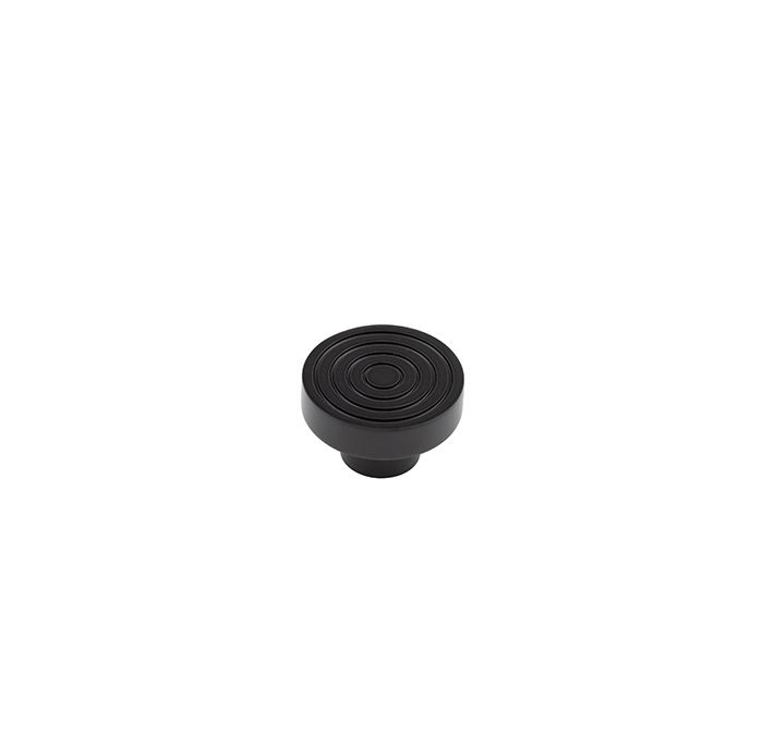 Frelan Hardware Hoxton Murray Reeded Cupboard Door Knob (40mm), Matt Black – HOX1140MB