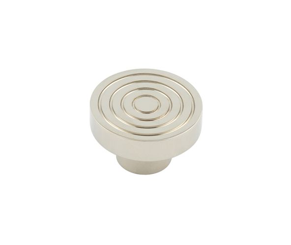 Frelan Hardware Hoxton Murray Reeded Cupboard Door Knob (40mm), Polished Nickel – HOX1140PN