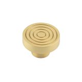 Frelan Hardware Hoxton Murray Reeded Cupboard Door Knob (40mm), Satin Brass - HOX1140SB