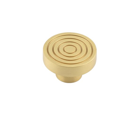 Frelan Hardware Hoxton Murray Reeded Cupboard Door Knob (40mm), Satin Brass – HOX1140SB