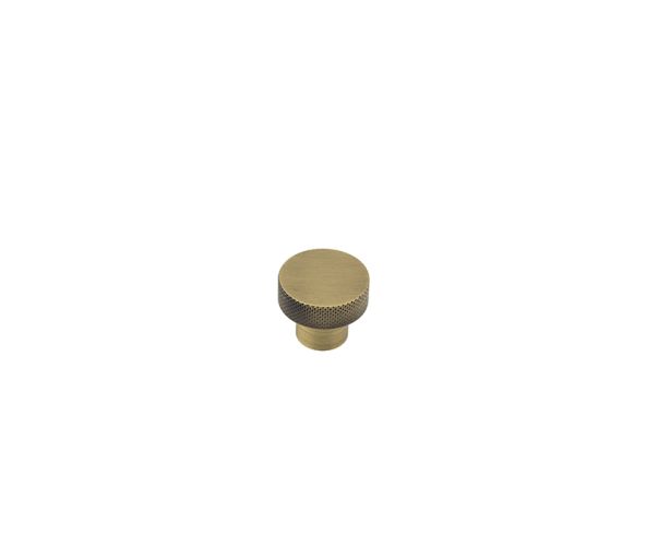 Frelan Hardware Hoxton Wenlock Diamond Knurled Cupboard Door Knob (30mm), Antique Brass – HOX130AB
