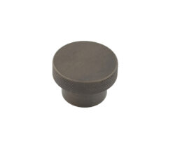 Frelan Hardware Hoxton Wenlock Diamond Knurled Cupboard Door Knob (40mm), Dark Bronze - HOX140DB