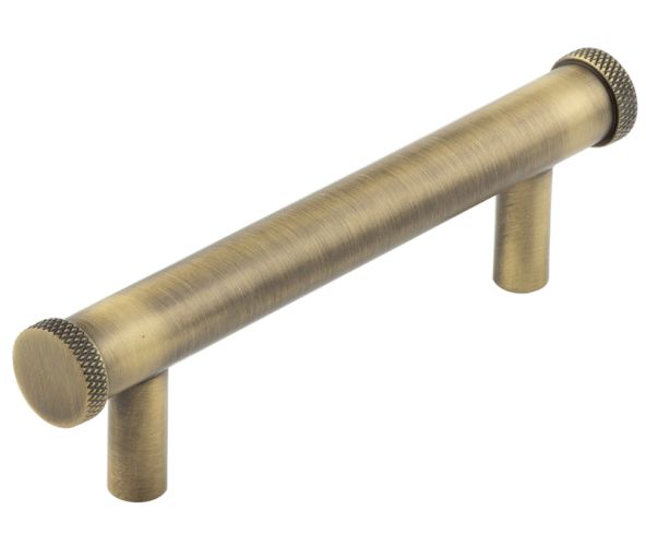 Frelan Hardware Hoxton Wenlock Diamond Knurled End Cap Cabinet Pull Handle (96mm), Antique Brass – HOX150AB