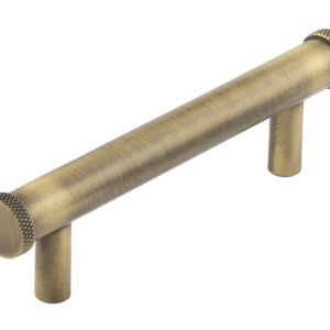 Frelan Hardware Hoxton Wenlock Diamond Knurled End Cap Cabinet Pull Handle (96mm), Antique Brass – HOX150AB