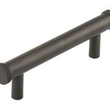 Frelan Hardware Hoxton Wenlock Diamond Knurled End Cap Cabinet Pull Handle (96mm), Dark Bronze - HOX150DB