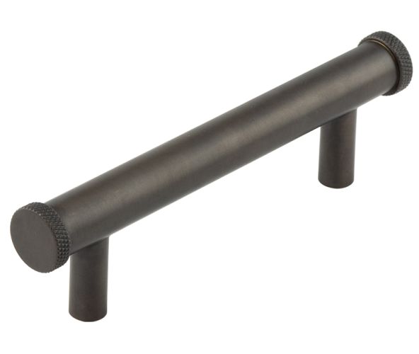 Frelan Hardware Hoxton Wenlock Diamond Knurled End Cap Cabinet Pull Handle (96mm), Dark Bronze – HOX150DB