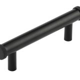 Frelan Hardware Hoxton Wenlock Diamond Knurled End Cap Cabinet Pull Handle (96mm), Matt Black - HOX150MB