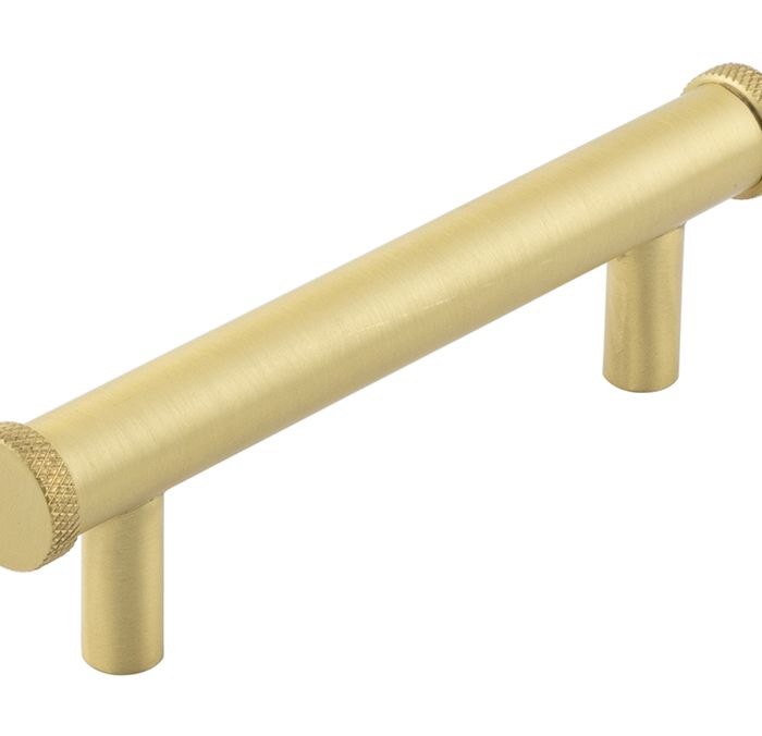 Frelan Hardware Hoxton Wenlock Diamond Knurled End Cap Cabinet Pull Handle (96mm), Satin Brass – HOX150SB