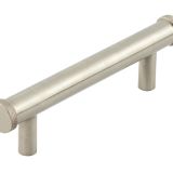 Frelan Hardware Hoxton Wenlock Diamond Knurled End Cap Cabinet Pull Handle (96mm), Satin Nickel - HOX150SN