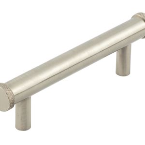 Frelan Hardware Hoxton Wenlock Diamond Knurled End Cap Cabinet Pull Handle (96mm), Satin Nickel – HOX150SN
