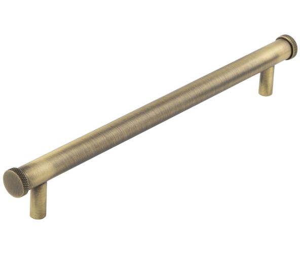 Frelan Hardware Hoxton Wenlock Diamond Knurled End Cap Cabinet Pull Handle (224mm), Antique Brass – HOX160AB