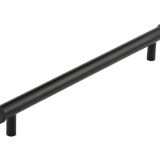 Frelan Hardware Hoxton Wenlock Diamond Knurled End Cap Cabinet Pull Handle (224mm), Matt Black - HOX160MB