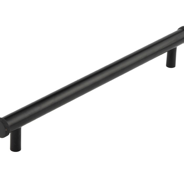 Frelan Hardware Hoxton Wenlock Diamond Knurled End Cap Cabinet Pull Handle (224mm), Matt Black – HOX160MB