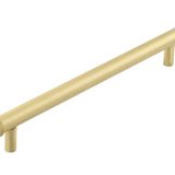 Frelan Hardware Hoxton Wenlock Diamond Knurled End Cap Cabinet Pull Handle (224mm), Satin Brass - HOX160SB