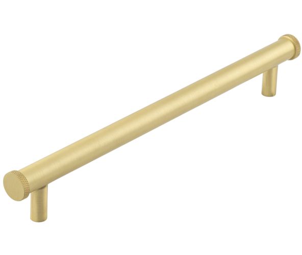 Frelan Hardware Hoxton Wenlock Diamond Knurled End Cap Cabinet Pull Handle (224mm), Satin Brass – HOX160SB