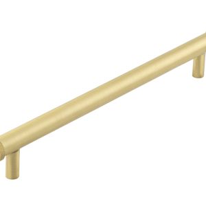 Frelan Hardware Hoxton Wenlock Diamond Knurled End Cap Cabinet Pull Handle (224mm), Satin Brass – HOX160SB