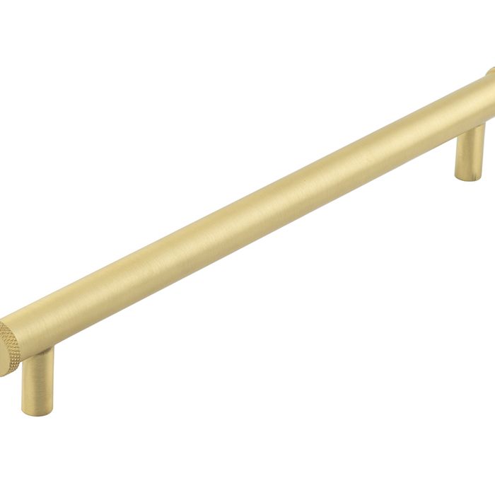 Frelan Hardware Hoxton Wenlock Diamond Knurled End Cap Cabinet Pull Handle (224mm), Satin Brass – HOX160SB