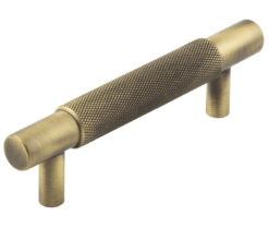 Frelan Hardware Hoxton Taplow Diamond Knurled Cabinet Pull Handle (96mm), Antique Brass - HOX2050AB