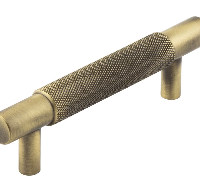 Frelan Hardware Hoxton Taplow Diamond Knurled Cabinet Pull Handle (96mm), Antique Brass – HOX2050AB