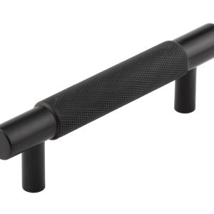Frelan Hardware Hoxton Taplow Diamond Knurled Cabinet Pull Handle (96mm) , Matt Black – HOX2050MB