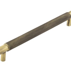 Frelan Hardware Hoxton Taplow Diamond Knurled Cabinet Pull Handle (224mm), Antique Brass – HOX2060AB